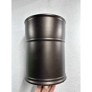 Metal Canister Dark Brown 10 x 8 Inches